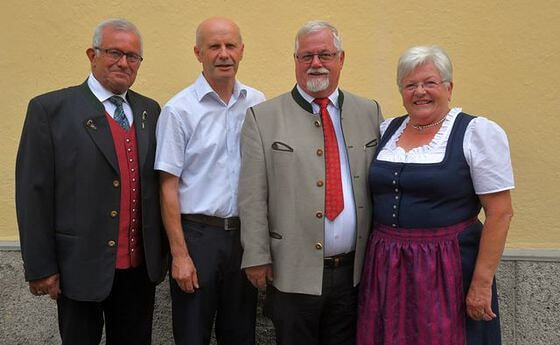 (v.r.n.l.) Melitta Kiesenebner, Karl Zauner, Hubert Kohlbauer und Johann Buchegger.
